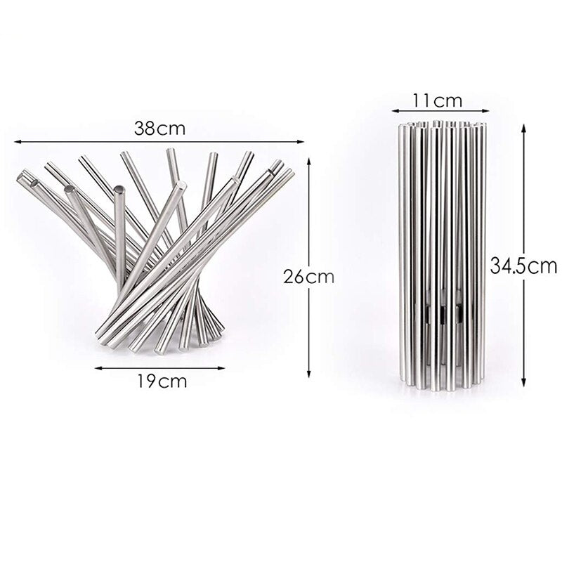 Creative Stainless Steel Folding Fruit Bowl