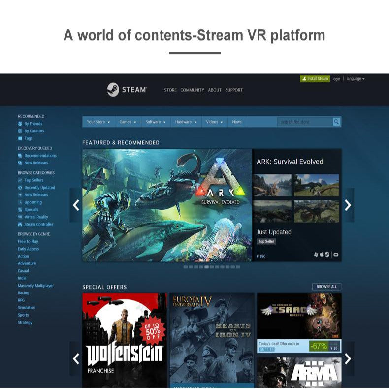 VR 3D Virtual Reality Immersive Headset + Gamepad AND with <font color="red"><b>FREE VR Glasses!</b></font>