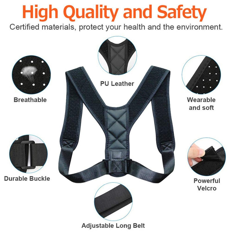 New Posture Corrector Spine Back Shoulder Support