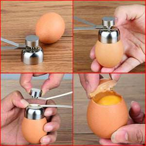 No Mess Metal Egg Topper Cutter  Stainless Steel