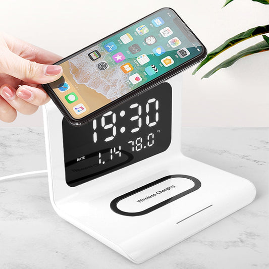 Multi-function Qi Wireless Charger Pad Cal/Clock/Temp<BR><h1><b><font color="red">50% OFF</font></b> </h1>