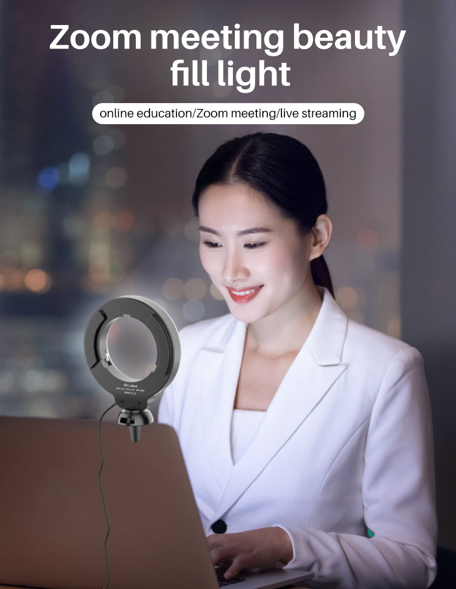 Zoom /Teams Video Ring Light For Tablet/Laptop/Webcam