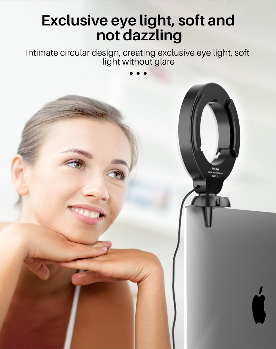 Zoom /Teams Video Ring Light For Tablet/Laptop/Webcam