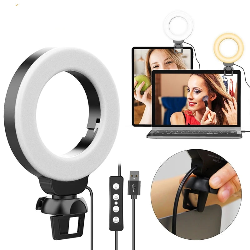 Zoom /Teams Video Ring Light For Tablet/Laptop/Webcam
