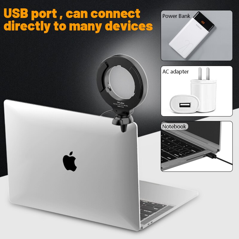 Zoom /Teams Video Ring Light For Tablet/Laptop/Webcam
