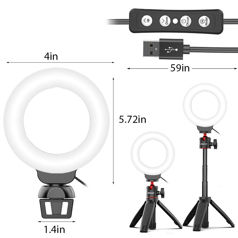 Zoom /Teams Video Ring Light For Tablet/Laptop/Webcam