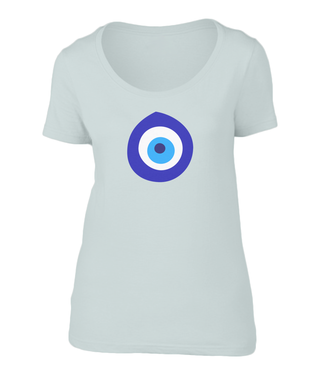 Protective (Anti-Evil) Eye  Ladies Sheer Scoop Neck T-Shirt