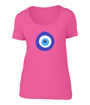 Protective (Anti-Evil) Eye  Ladies Sheer Scoop Neck T-Shirt