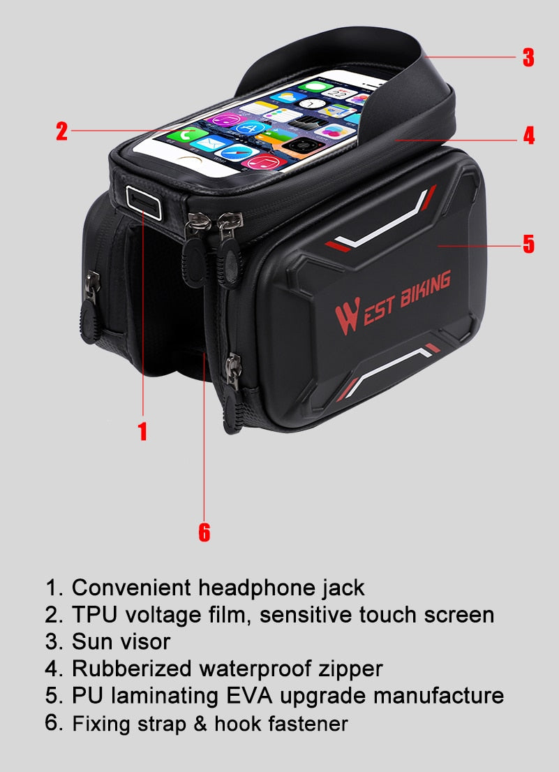 Spacious Mobile Touch Screen Bicycle Phone Storage Case
