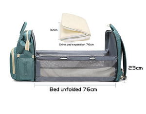 Multifunctional Baby Kit Stroller Bag & Folding Bed with USB Charging Port