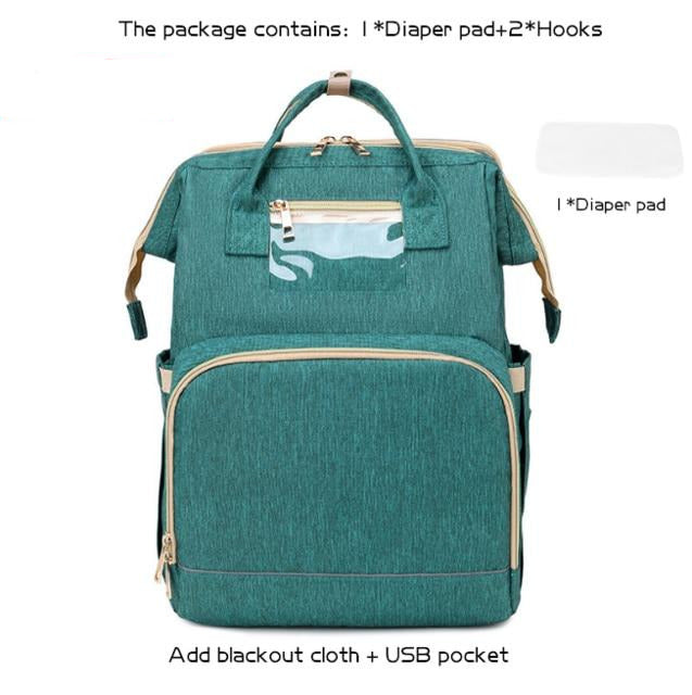 Multifunctional Baby Kit Stroller Bag & Folding Bed with USB Charging Port
