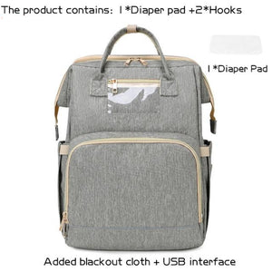 Multifunctional Baby Kit Stroller Bag & Folding Bed with USB Charging Port