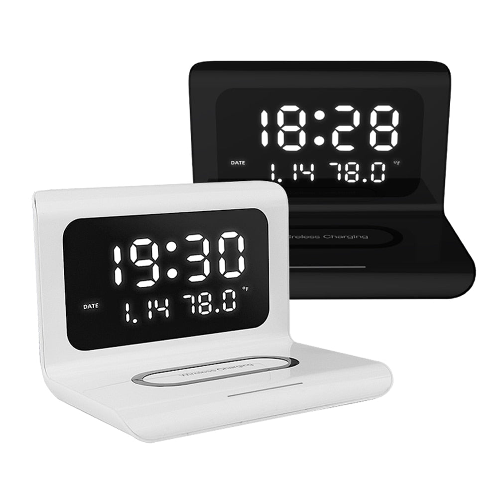 Multi-function Qi Wireless Charger Pad Cal/Clock/Temp<BR><h1><b><font color="red">50% OFF</font></b> </h1>