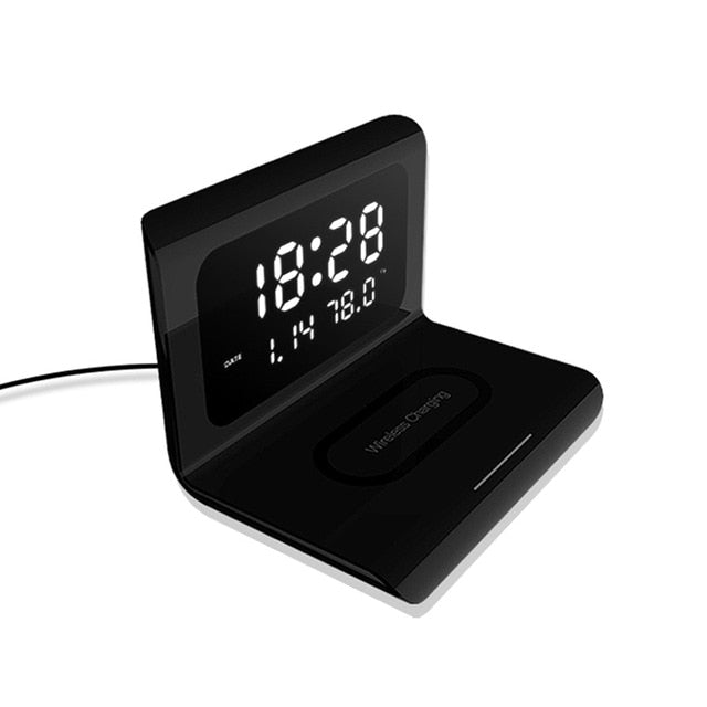 Multi-function Qi Wireless Charger Pad Cal/Clock/Temp<BR><h1><b><font color="red">50% OFF</font></b> </h1>