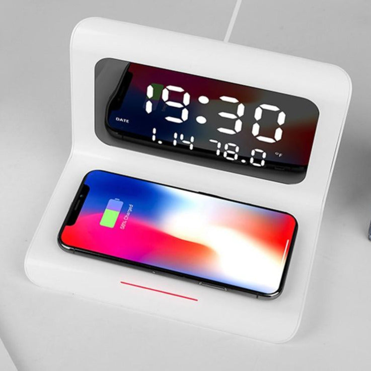 Multi-function Qi Wireless Charger Pad Cal/Clock/Temp<BR><h1><b><font color="red">50% OFF</font></b> </h1>