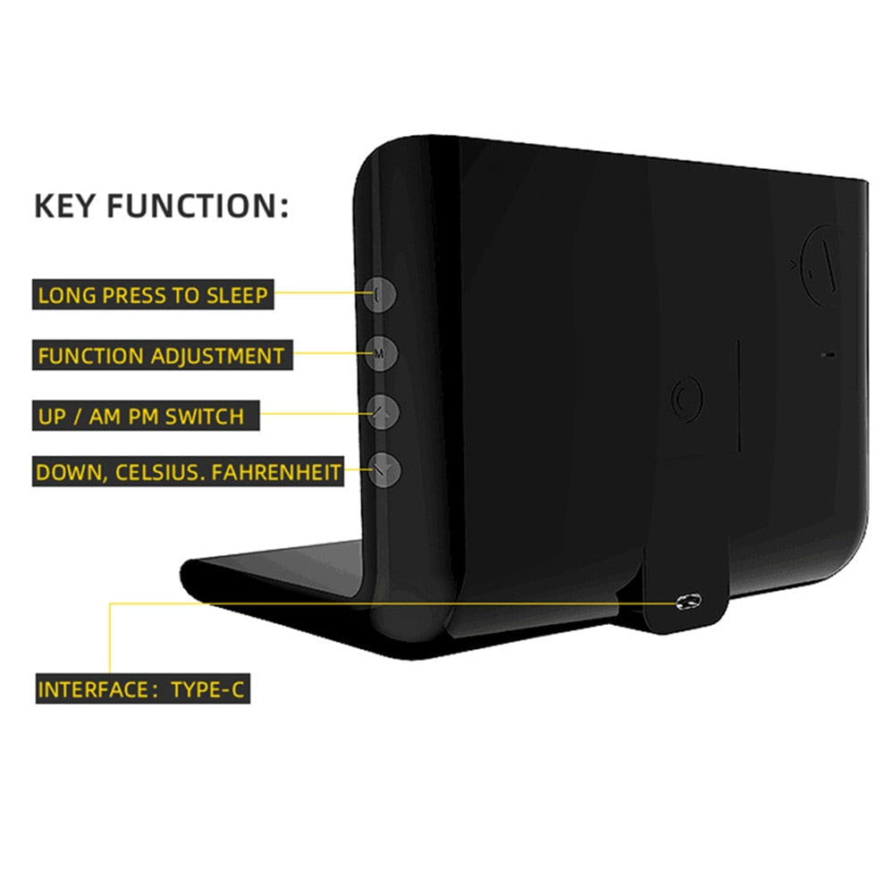 Multi-function Qi Wireless Charger Pad Cal/Clock/Temp<BR><h1><b><font color="red">50% OFF</font></b> </h1>