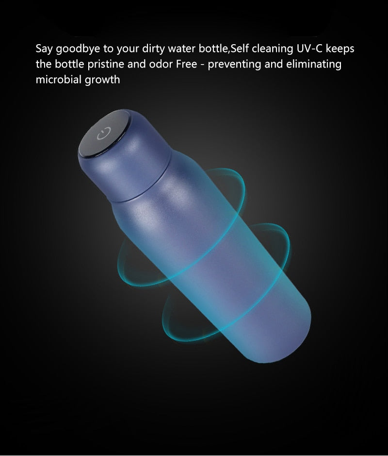 Water / Drink Purifying UV Vacuum Bottle Digital Temp Display