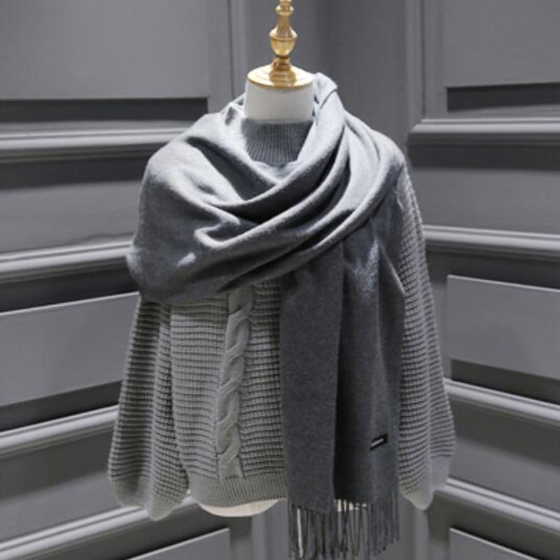Cashmere Mix Pashmina Wrap With Tassels <H1><font color="red"><b>Special Promo-80% OFF!</b></font></h1>