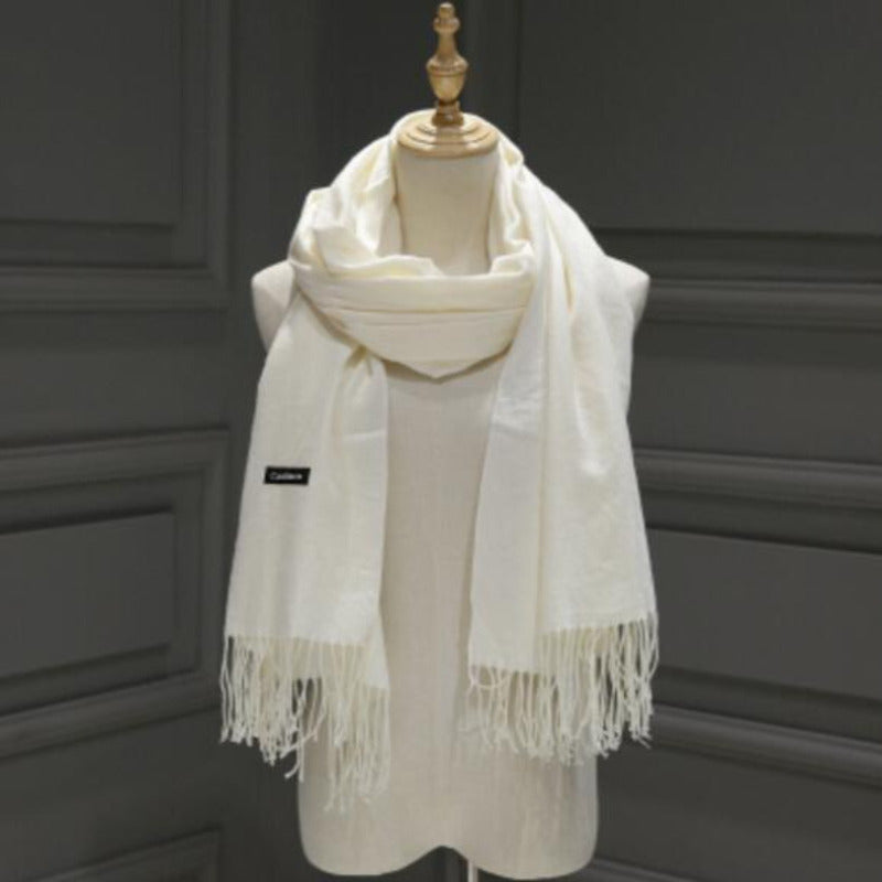 Cashmere Mix Pashmina Wrap With Tassels <H1><font color="red"><b>Special Promo-80% OFF!</b></font></h1>