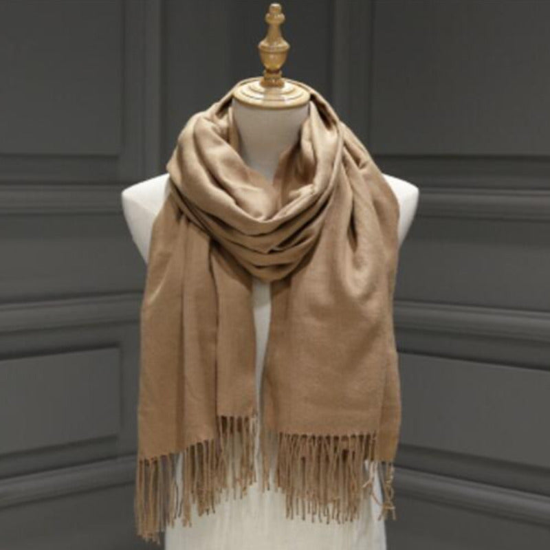 Cashmere Mix Pashmina Wrap With Tassels <H1><font color="red"><b>Special Promo-80% OFF!</b></font></h1>
