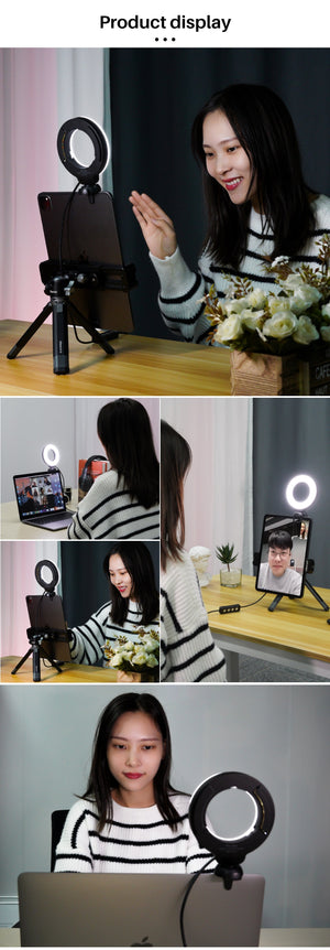Zoom /Teams Video Ring Light For Tablet/Laptop/Webcam