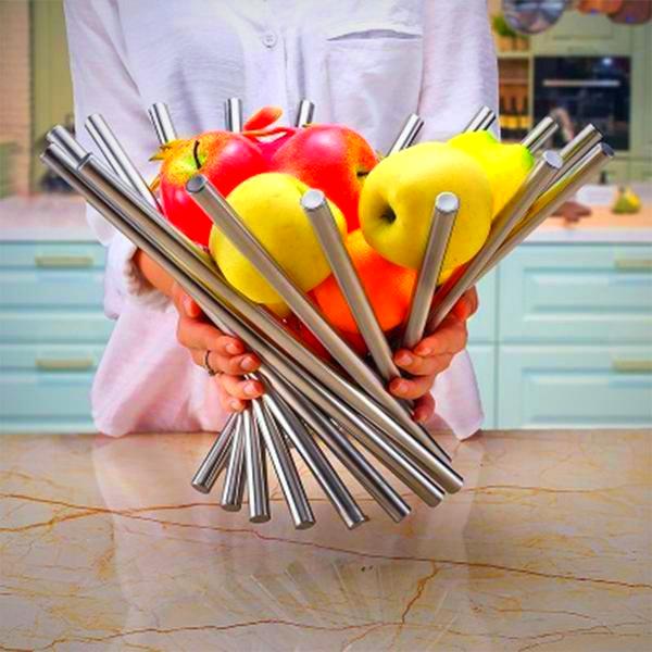 Superb Folding Steel Design Fruit Bowl